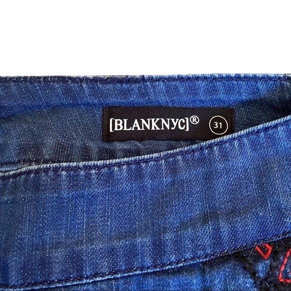 Blank NYC ‘Wild Ones’ Embroidered Denim Shorts Sz 31 NWT - Picture 5 of 7